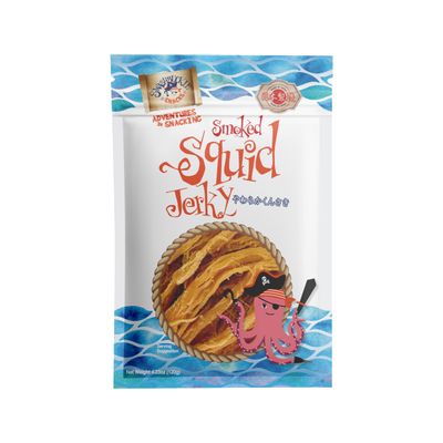 Swashbuckle Snacks Smoked Squid Jerky 4.23oz (120g), Made in Japan, Otsumami, Japanese snack, Dried squid, Seafood snack
