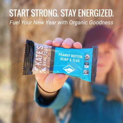 Kates Real Food Organic Granola Bars - Snack & Share Variety Pack (2.2 oz, Pack of 12) - Organic Energy Bars Made with Gluten Free Oats - Non GMO, Soy Free, Whole Grains, and All Natural