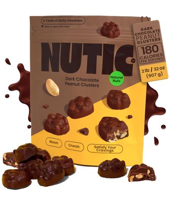 Nutic Dark Chocolate Peanut Clusters - 2LB, Decadent Snacking &amp; Gift-Ready Treats, Chocolate-Covered Nuts Delight, Made in the USA - (Pack of 1)