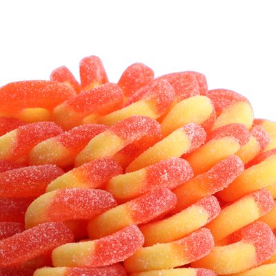 Gummy Candy - Peach Gummy Rings - 18 oz - Gummies Candy in Bag - Fun and Delicious Gummy Snack - Peanut &amp; Tree Nut Free, Gluten and Dairy Free
