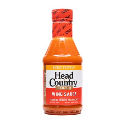 Head Country Bar-B-Q Honey Buffalo Wing Sauce | Slather, Dip or Snack | Pitmaster Style Buffalo Sauce, 19.5 oz, Pack of 1