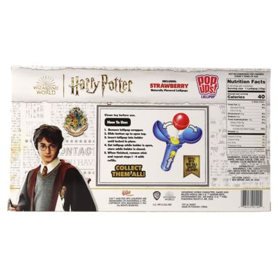 Limited Edition Harry Potter Pop Ups Gift Set, Individually Wrapped Suckers with Character Lollipop Holders, Strawberry Flavored, 2.82 Ounces