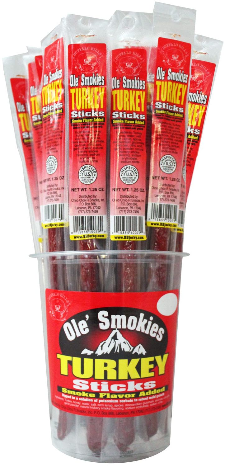 Buffalo Bills Turkey Ole Smokies - 15 Wrapped Turkey Sticks Per Tub