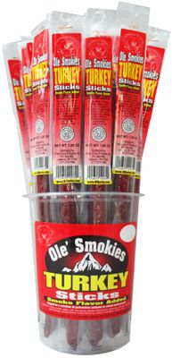 Buffalo Bills Turkey Ole Smokies - 15 Wrapped Turkey Sticks Per Tub