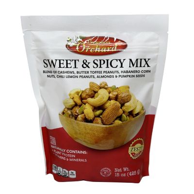MIXED NUTS Sweet &amp; Spicy Nut Mix - Salted Cashews Butter Toffee Peanuts Habanero Corn Nuts Chili Lemon Peanuts Almonds Dry Roasted Pumpkin Seeds Savory Snacks Packed Fresh Healthy Protein Snack Kosher