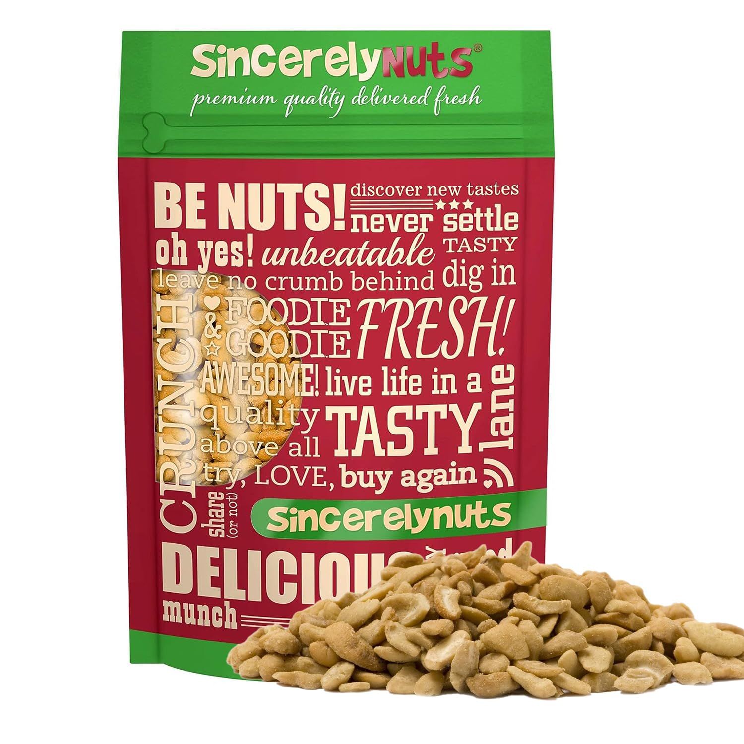 Sincerely Nuts - Cashew Pieces Roasted and Unsalted | Five lbs. Bag | Deluxe Kosher Snack Food | Healthy Source of Protein, Vitamin &amp; Mineral Nutritional Content | Gourmet Quality Vegan Cashew Nut