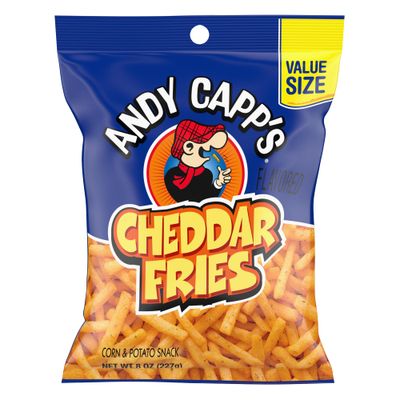 Andy Capp&#39;s Big Bag Cheddar Flavored Fries, 8 oz, 8 Pack