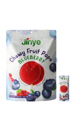 Chewy Blueberry Fruit Pops - Pure, Natural Snack with Hawthorn &amp; Freeze-Dried Blueberries- No Artificial Colors or Flavors, 100% Genuine Fruit Bliss (330g, Blueberry)