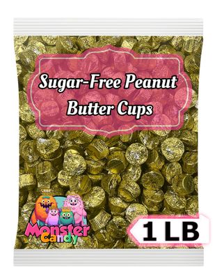 Sugar Free Chocolate Peanut Butter Cups Miniature - 1 LB - Zero Sugar Peanut Butter Cup - Zero Sugar Candy - Sugar Free Snacks - Sugar Free Candy Made with Stevia Extract