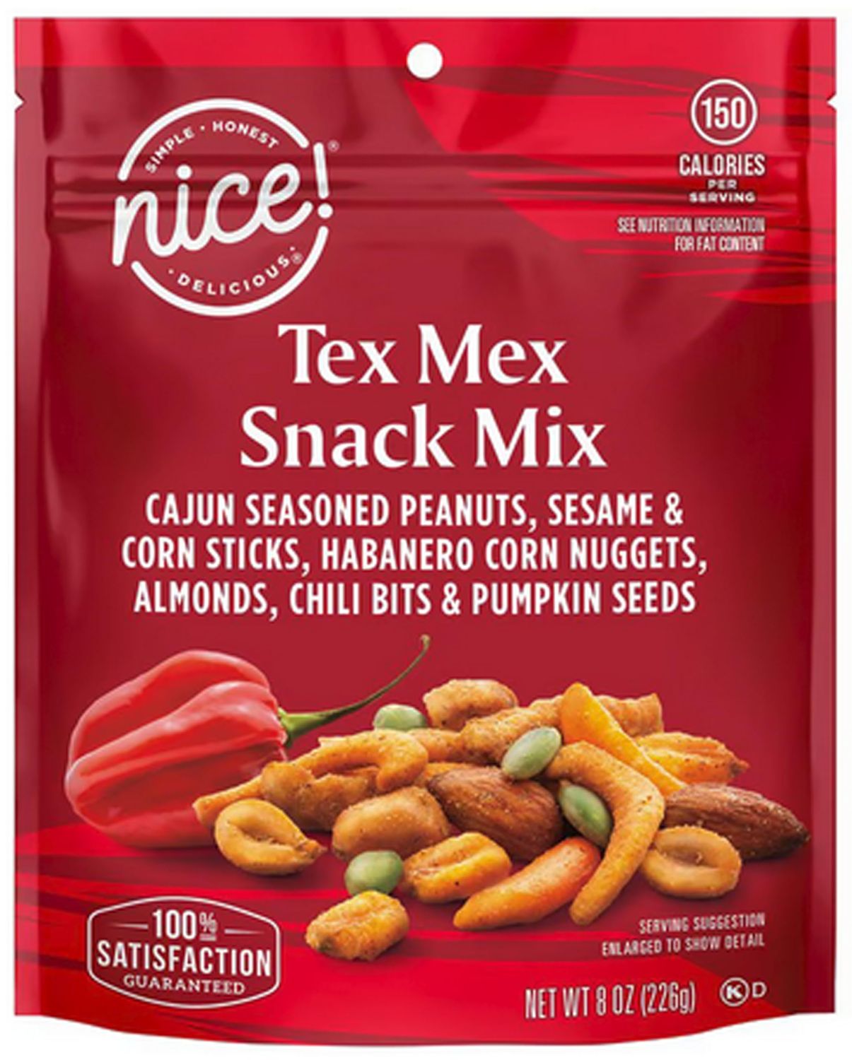 Generic Tex Mex Snack Trail Mix, 8 oz Resealable Zip Bag (SimplyComplete Bundle) Nice: Cajun Peanuts, Sesame &amp; Corn Sticks, Habanero Corn Nuggets, Almonds, Chili Bits, Pumpkin Seeds