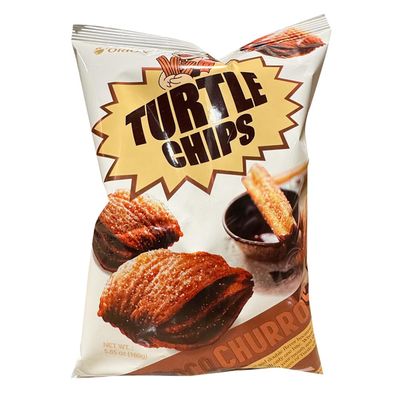 Cros Orion Turtle Chips-Choco Churros Flavor-Crispy Korean Party Corn Snacks-3 Packs x 160G
