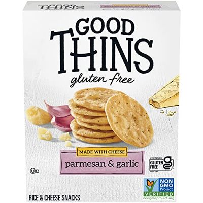 Good Thins Parmesan &amp; Garlic Rice &amp; Cheese Snacks Gluten Free Crackers, 3.5 oz