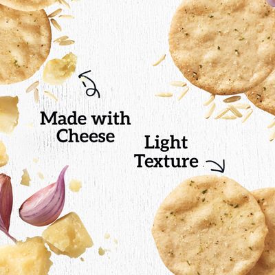Good Thins Parmesan &amp; Garlic Rice &amp; Cheese Snacks Gluten Free Crackers, 3.5 oz