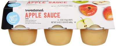 Amazon Brand - Happy Belly Apple Sauce, 24 ounce (Pack of 8)