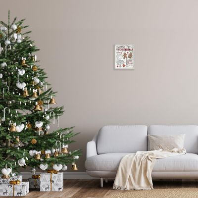 Stupell Industries Homemade Gingerbread Cookies Holiday Cooking Instructions, Designed by Anne Tavoletti Gray Framed Wall Art, 11x14, Off- White
