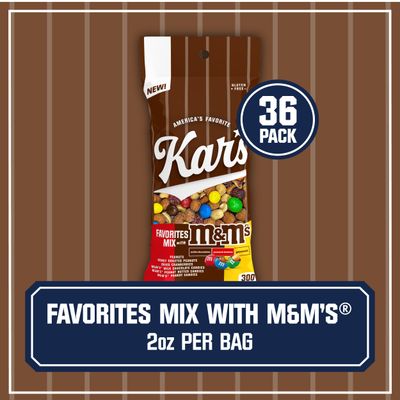 Kar's Nuts Favorites Mix with M&amp;M'S Candies - 2oz Bag (Pack of 36)