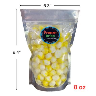 Freeze Dried Candy Club LemonHeads - 4 oz 8 oz 11 oz - Sweet, Sour, Tangy, Lemon, Irresistibly Crunchy Always Crispy, Never Crushed TikTok Challenge Multiple Size Options (8 oz., Lemon)