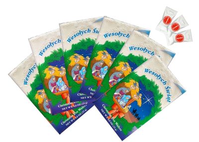 TRADITIONAL POLISH CHRISTMAS WAFERS OPLATKI Set of 30 (12 large &amp; 18 small). Product of Poland. By GRANDA.