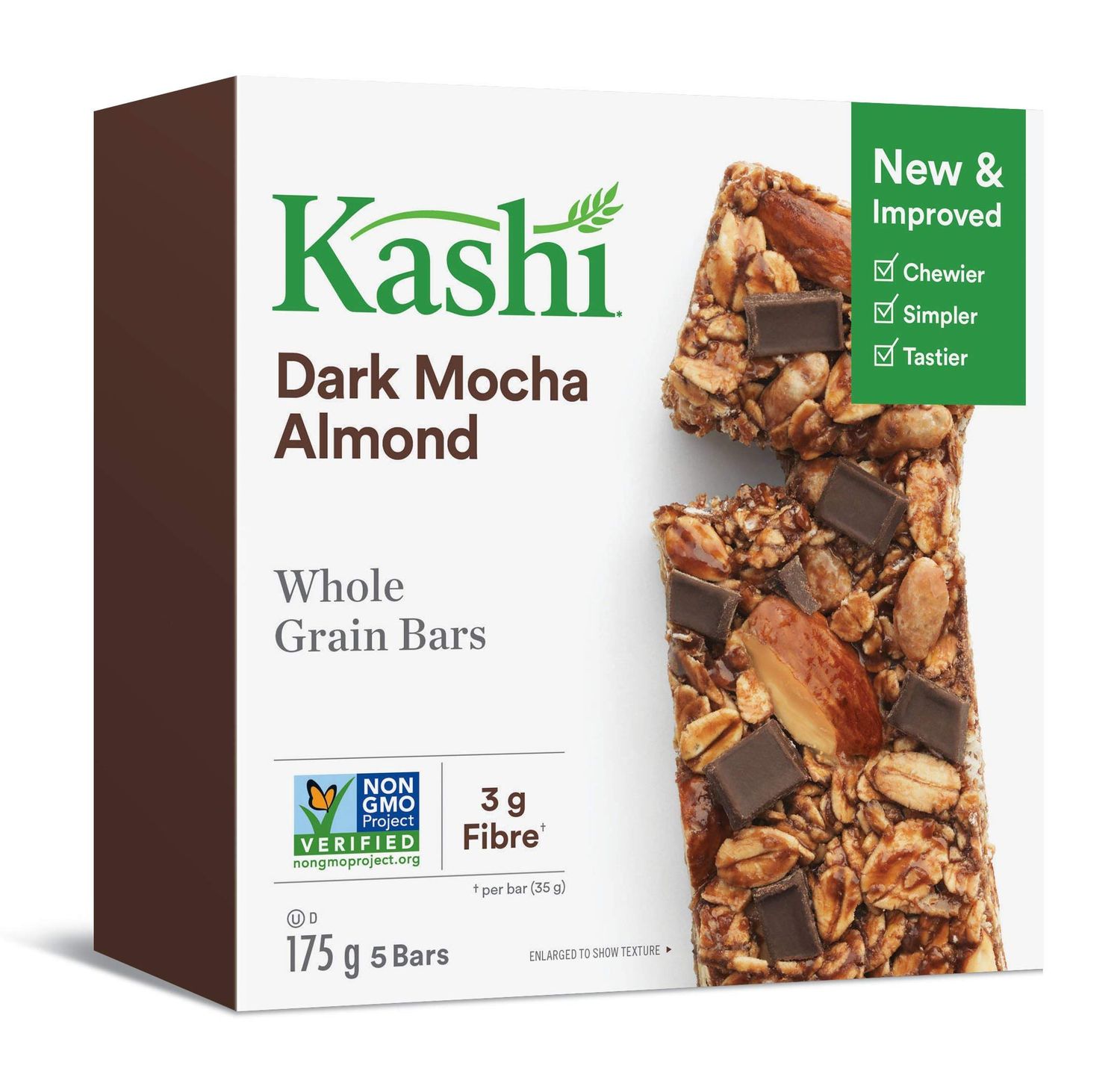 Kashi, Chewy Granola, Dark Mocha Almond Snack Bars, 175g6.17oz., 5ct, Imported from Canada