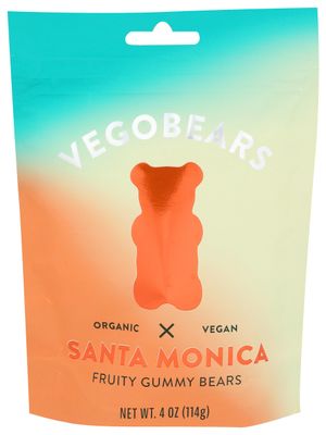 Vegobears Organic Fruity Gummy Bears, 4 OZ