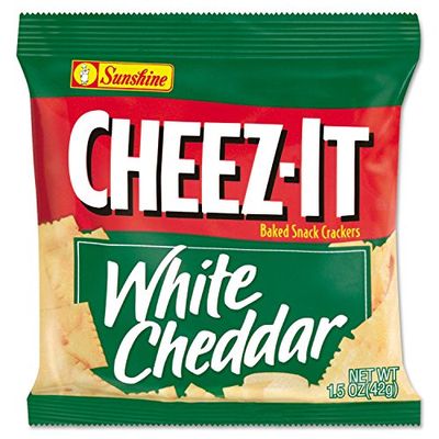 Cheez-It Crackers, 1.5oz Single-Serving Snack Bags, White Cheddar, 8Box