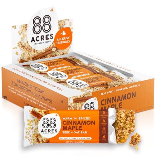 88 ACRES Cinnamon Maple Seed Oat Granola Bar 9 Count 1.6oz