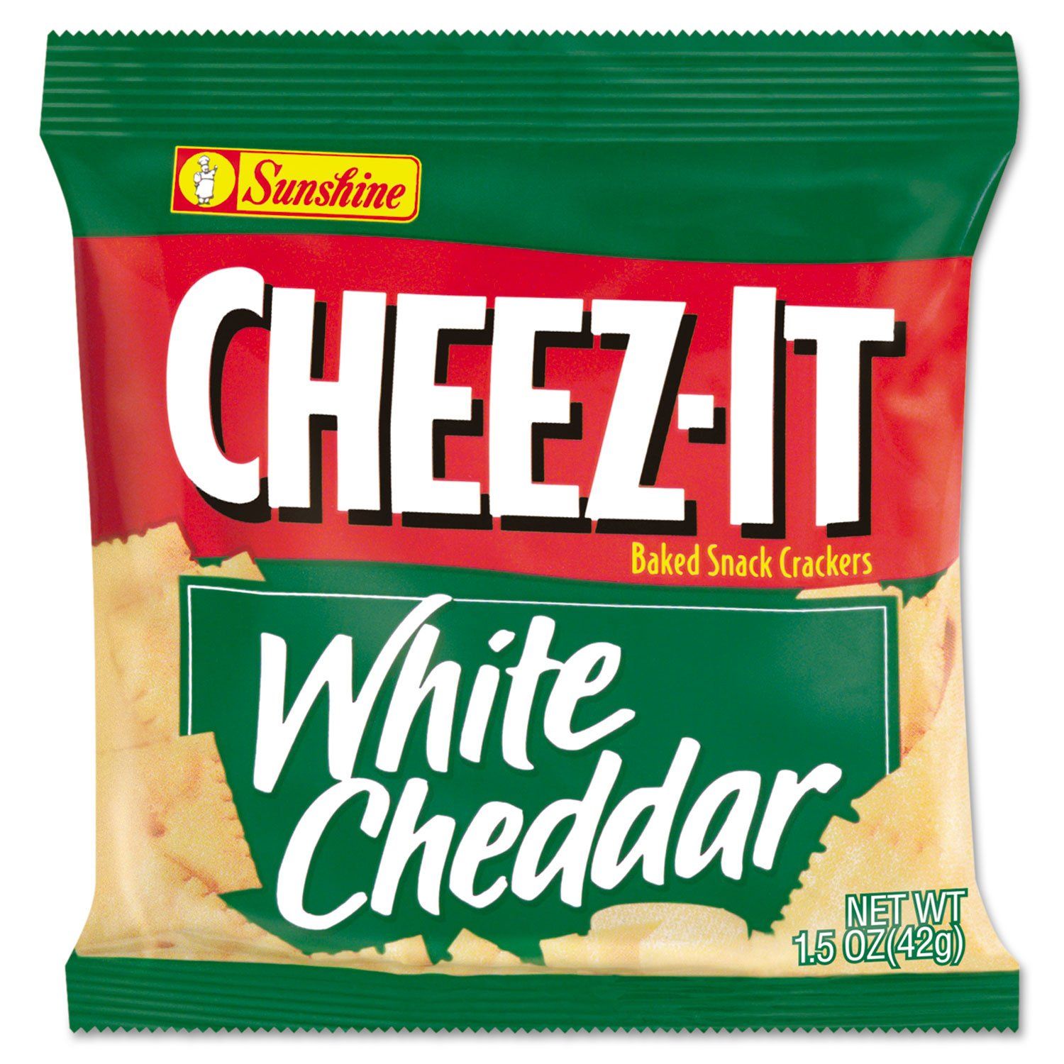 Cheez-It Crackers, 1.5oz Single-Serving Snack Bags, White Cheddar, 8Box