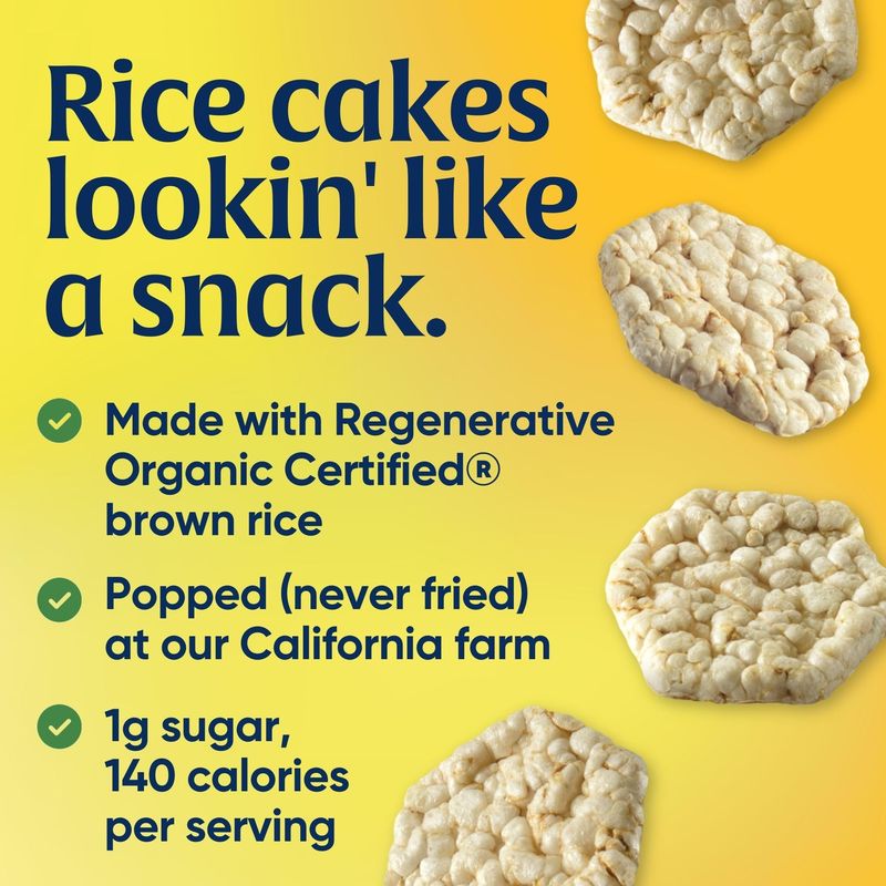 Lundberg Organic White Cheddar Rice Cake Minis, 5 Ounce, Gluten-Free, USDA Certified Organic, Non-GMO Verified, Whole Grain Brown Rice