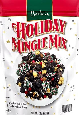 Barton&#39;s Holiday Mingle Snack Mix, 24 oz Bundle Single Bag