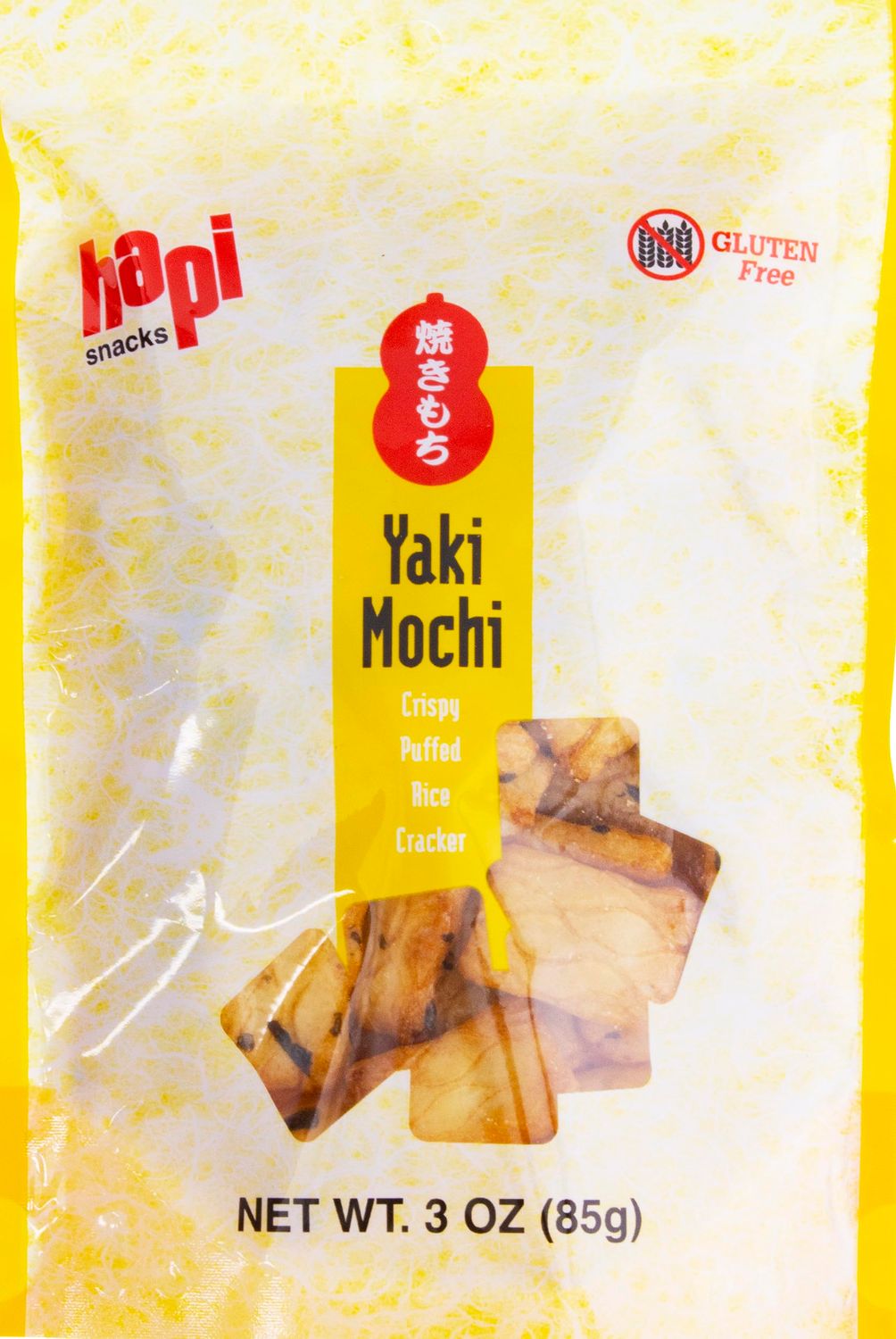 Hapi Yaki Mochi Crispy Puffed Rice Crackers 3 oz (Pack of 12)