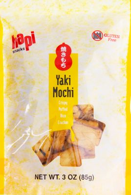 Hapi Yaki Mochi Crispy Puffed Rice Crackers 3 oz (Pack of 12)