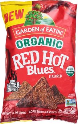 Garden of Eatin&#39; Organic Red Hot Blues Blue Corn Tortilla Chip 14oz