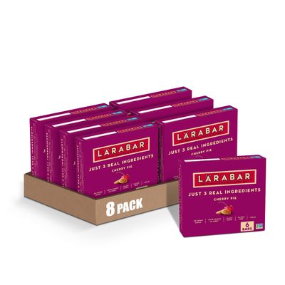 LRABAR Cherry Pie, Gluten Free Vegan Fruit &amp; Nut Bars, 1.7 oz, 6 ct (Pack of 8)