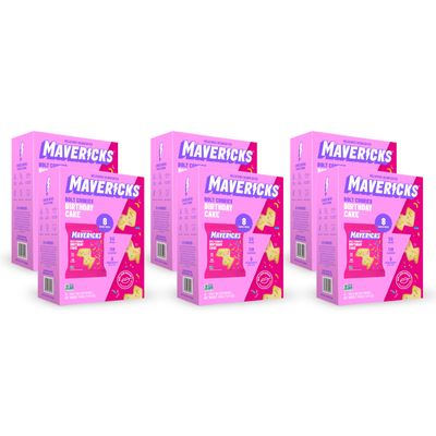 Mavericks Birthday Cake Bolt Cookies - Vegan Birthday Cake Confetti Cookies, Birthday Cake Cookies, Egg Free, Dairy Free, Nut Free, Vegan-Friendly Dessert for Kids - 6 Boxes (48 Pouches)