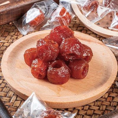 SIJIYUNLI-Hollow Hawthorn 250g8.81oz holiday candy seedless hawthorn candied fruit, children's appetizer snack, seedless fruit flesh preserved fruit