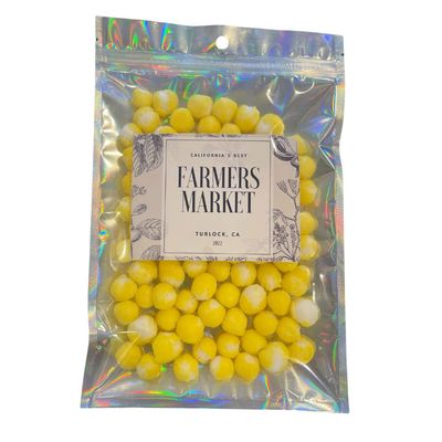 Farmers Market Freeze Dried Lemon Heads - Sour Lemon Treats, Crunchy &amp; Flavorful, Sweet Tooth Gifts, Birthday Gifts - Outdoor Snacks, Freeze Dried Lemon Snacks, Candy Craft Supplies