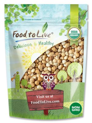 Food to Live Organic Blanched Roasted Hazelnuts, 4 Pounds - Non-GMO, Dry Roasted Filberts, No Skin, Whole Nuts, Unsalted, Kosher, Vegan, Bulk. Keto Snack. Great for Baking, Salads, and Granola.