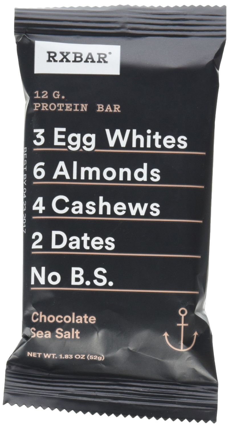 RxBar Chocolate Sea Salt Protein Bar,1.83 Ounce (Pack of 12)