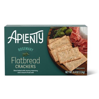 Amazon Brand, Aplenty Rosemary Flatbread Crackers, 4.4 Oz