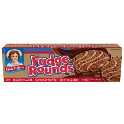 Little Debbie Fudge Rounds, 64 Sandwich Cookies (8 Boxes)
