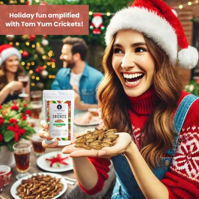 Thailand Unique Tom Yum Seasoned Crickets - 15 Gram Bag of Dehydrated Edible Insects for Humans, Nutritious Bugs Superfood Unusual, Weird Snack Gift