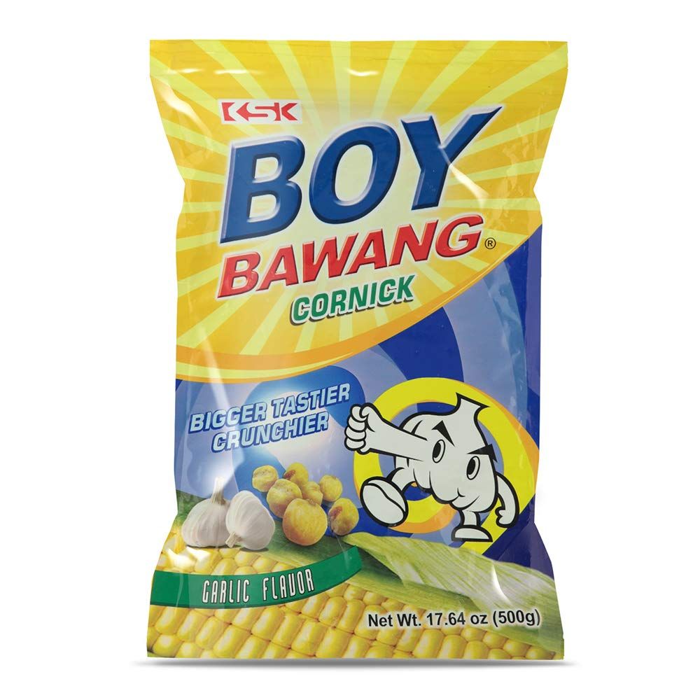 Boy Bawang Cornick, Garlic - Crispy Tasty &amp; Gluten-Free Corn Nuts 17.6oz (500g)