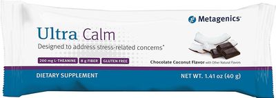 Metagenics Ultra Calm Bar - For Stress Management Support - With 200 mg L-Theanine - With Iron &amp; Potassium Minerals - 12 Bars