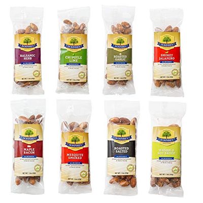 Bold and Spicy Flavored Snack Almonds 1.5 oz Variety Pack by Sohnrey Family Foods (8-Pack)