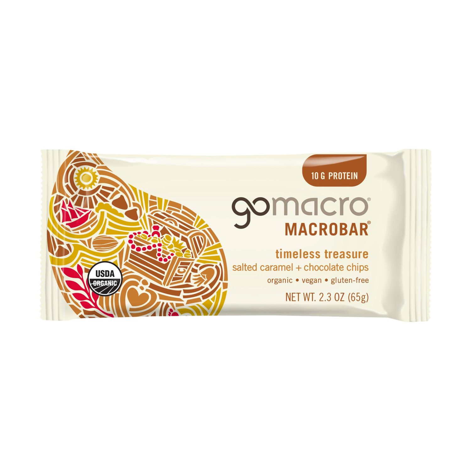 GoMacro Macrobar, Salted Caramel &amp; Chocolate Chips, 2.3 Ounce