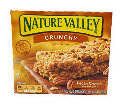 Nature Valley, Crunchy Granola Bars, Pecan Crunch, 8.9oz Box (Pack of 4)
