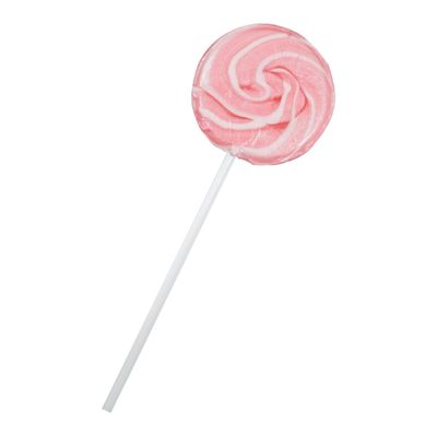 Pink Lollipops, 24 Pack, Pink Swirl Lollipops Individually Wrapped, Pink Lollipop Suckers Bulk, The Hampton Popcorn &amp; Candy Company