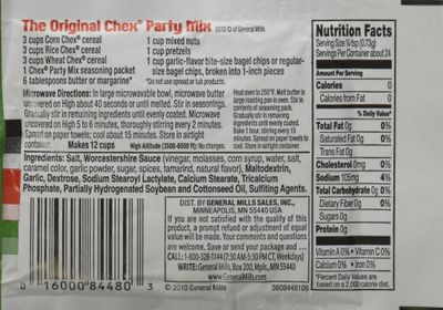 Original Chex Party Mix Seasoning 10 Packets .62 oz each