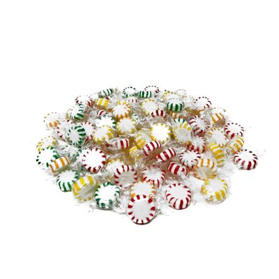 Fruit Flavored Starlight Hard Candy - 1 lbs - Apple, Strawberry, Lemon and Orange Flavored Disks Old School Classic Starlights - American Vintage Candy Snack Assortment - Individually Wrapped, 16 oz.