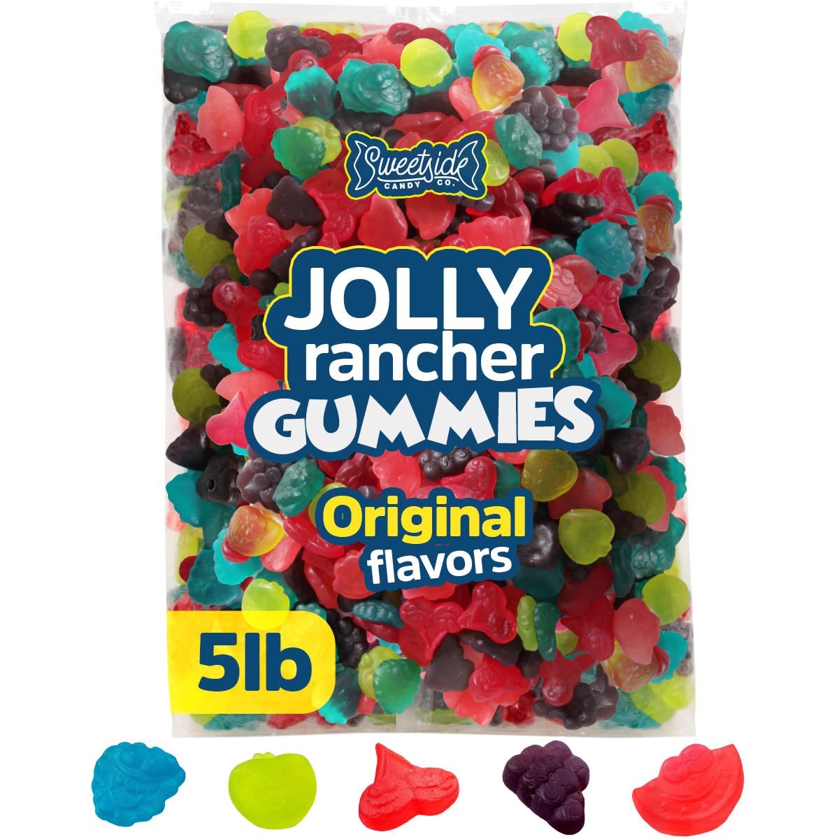 Gummies Original Flavor, 5lb Gummies Candy Bulk, Delicious JollyRancher Gummies Treats, Sweet and Fruity Gummy Candy Bulk for Parties and Snacks, Perfect Gummy Bulk for Candy Buffets